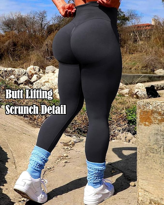 CFR Women's High Waist Workout Seamless Scrunch Booty Leggings Butt Lift Gym Fitness Girl Sport Active Yoga Pants