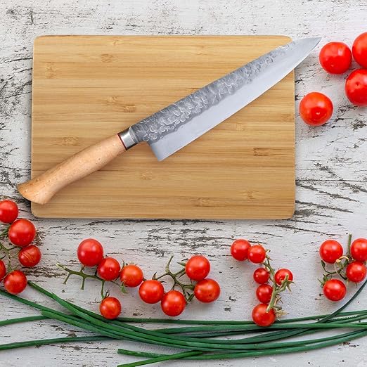 BambooMN Small Premium Bamboo Serving and Cutting Board, Charcuterie, Home and Everyday use - 7.9" x 5.5" x 0.4" - 1 pc