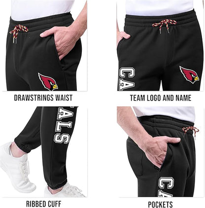Ultra Game Adults NFL Official Active Super Soft Fleece Game Day Jogger Sweatpants
