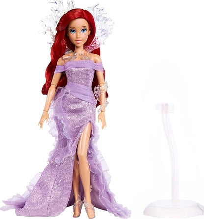 Mattel Disney Collector Ariel The Little Mermaid Doll with Display Stand, Inspired by Disney Movie 35th Anniversary( open box )