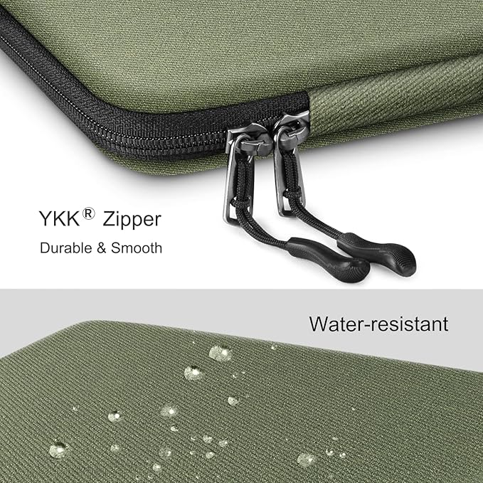 FINPAC Hard Laptop Sleeve Case for 15.3 inch MacBook Air M3 M2 2024, 16.2 inch MacBook Pro M4/M3/M2/M1 Pro/Max A2991 A2780 A2485 A2141, Waterproof Case for Surface Laptop/Book, Olive