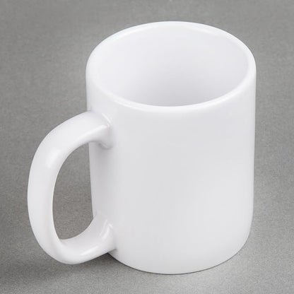 Creative Home - 85355 Creative Home Set of 6 Piece, 12 oz Ceramic Coffee Mug Tea Cup, 3-14" D X 4" H, White