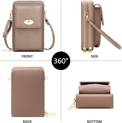 KUKOO Small Crossbody Bag Cell Phone Purse Wallet with Credit Card Slots for Women