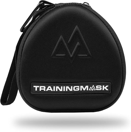 Training Mask Hard Carry Case with Quick Zip Pouch - Internal Soft Webbing for Any Workout, Cardio and Endurance, Fitness, Breathing Resistance, Running (Black)