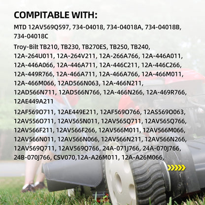 734-04018 Lawn Mower Front Drive Wheels, 8 Inch Wheels for MTD 734-04018A 734-04018B 734-04018C 12AV569Q597 Troy-Bilt TB240, Pack of 2