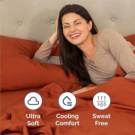 King Size 4 Piece Sheet Set - Comfy Breathable  Cooling Bed Sheets Set - Hotel Luxury Bedding for Women, Men, Kids  Teens - Deep Pockets, Easy-Fit, Super Soft  Wrinkle Free - Oeko-Tex - Terracotta