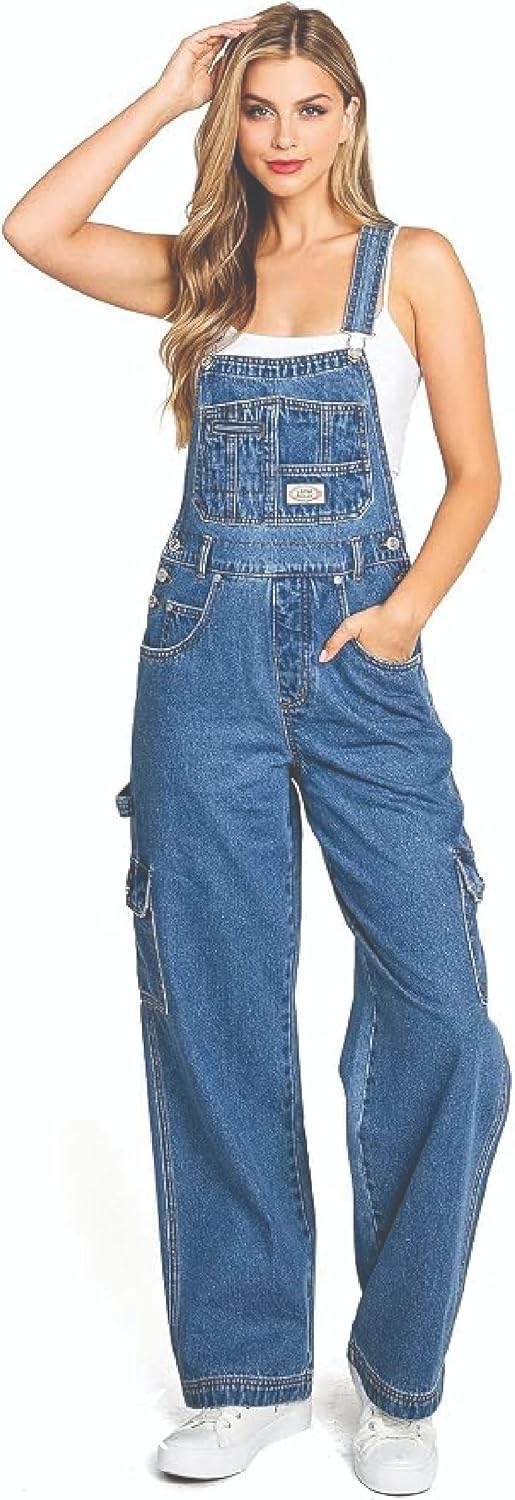 90'sRetro Dungaree Utility Denim Twill Jumpsuit Overalls