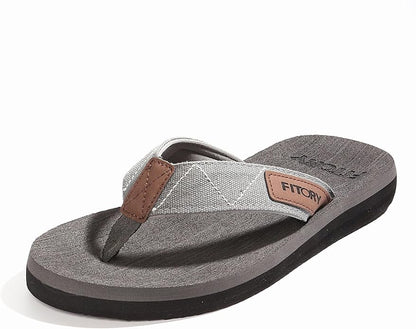 FITORY Men's Flip-Flops, Thongs Sandals Comfort Slippers for Beach