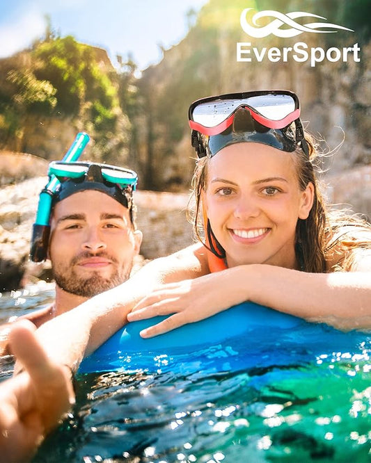 EverSport Swim Goggles Adult with Nose Cover, Clear Diving Mask Wide View No Blurring for Men Women Youth