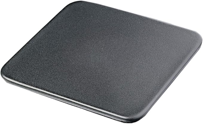 Dacasso Black Leather 4-Square Coaster Set