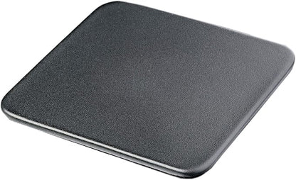 Dacasso Black Leather 4-Square Coaster Set
