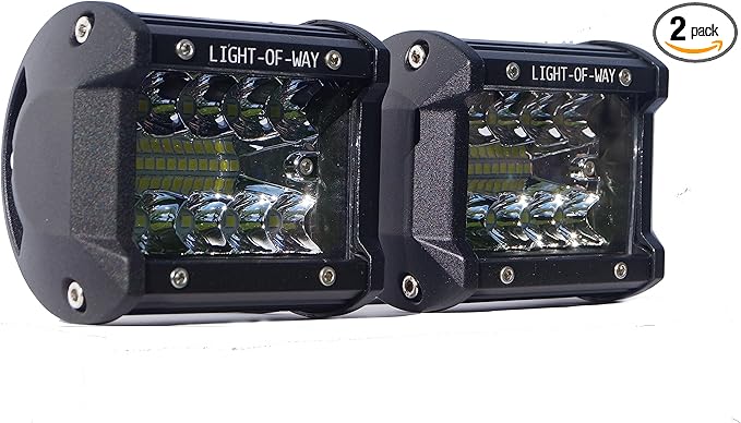 LED Lightbar 2-Pack - 4" Flood Spot Combo, 60W - Waterproof IP68 - Offroad, Boat, Truck, SUV, ATV, UTV - Fog Light - Durable, All-Weather - 18-Month Warranty