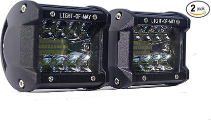 LED Lightbar 2-Pack - 4" Flood Spot Combo, 60W - Waterproof IP68 - Offroad, Boat, Truck, SUV, ATV, UTV - Fog Light - Durable, All-Weather - 18-Month Warranty