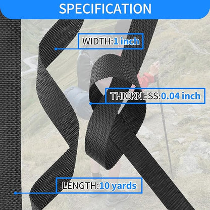 Oak-Sports Webbing 1 Inch 1.5 Inch 2 Inch Wide - Heavy Duty Poly Strapping 1"  1.5"  2" Webbing for Indoor or Outdoor DIY Gear Repair