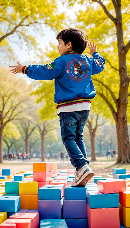 Super Mario Bomber Jacket for Boys