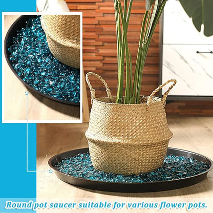 Eccliy 10 Pack 25 Inch Large Plant Saucers Heavy Duty Planter Trays