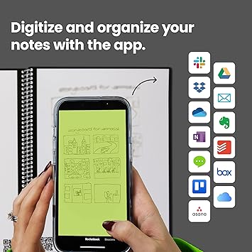 Rocketbook Core Reusable Spiral Notebook, Letter Size 8.5x11, Orange - Dotted Pages, App-Connected, Erasable, Durable Cover, Ideal for School, Work, and Creative Projects