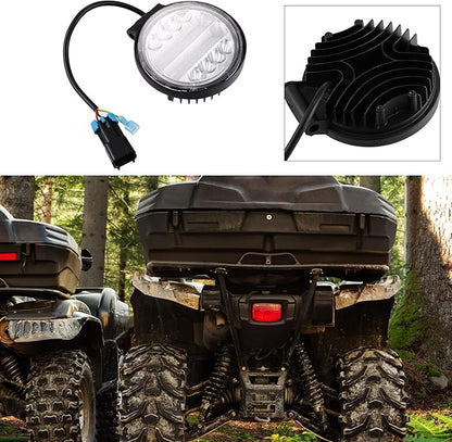 X AUTOHAUX 1 Set Backup Reverse Light Rear Round LED Light Kit White 6000K for Polaris for Ranger XP 1000 2018-2022 for Ranger Crew Cab 2019 UTV