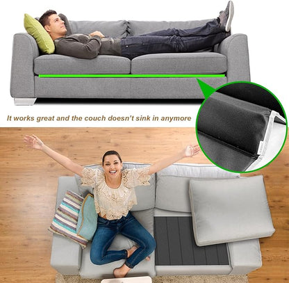 VERONLY Heavy Duty Couch Cushion Support Board to Fix Sagging Sofas, 17"x66" Sofa, Thick Boards Add Strong Seat Supports, Stays in Place, Replacement Stuffing Under Couches, Black