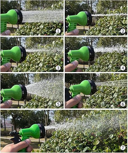 Hose Spray Guns Highly Pressure Hose Nozzles Attachments Hose Pipe Adapters 7 Pattern For Car Washing Garden Water Hose Spray Guns