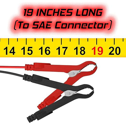 SAE Connector to Clamps, 2-Pin Quick Disconnect Plug, 19 Inches (1.58 Feet)