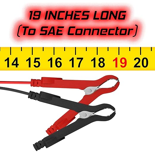SAE Connector to Clamps, 2-Pin Quick Disconnect Plug, 19 Inches (1.58 Feet)