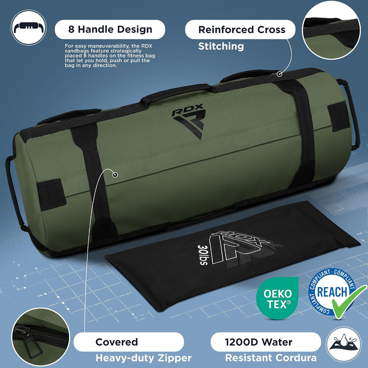 RDX Unfilled Fitness Sandbag with Handles