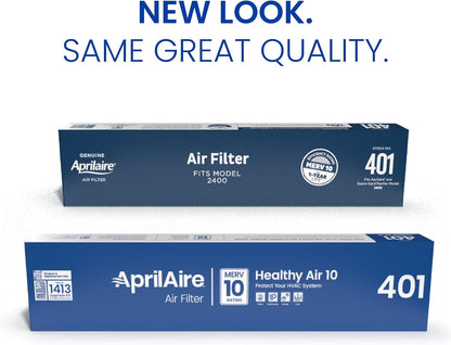 AprilAire 401 Replacement Furnace Filter for AprilAire 2400, Space-Gard 2400 Whole-House Air Purifiers - MERV 10, 16x25x6 Air Filter (Pack of 1)