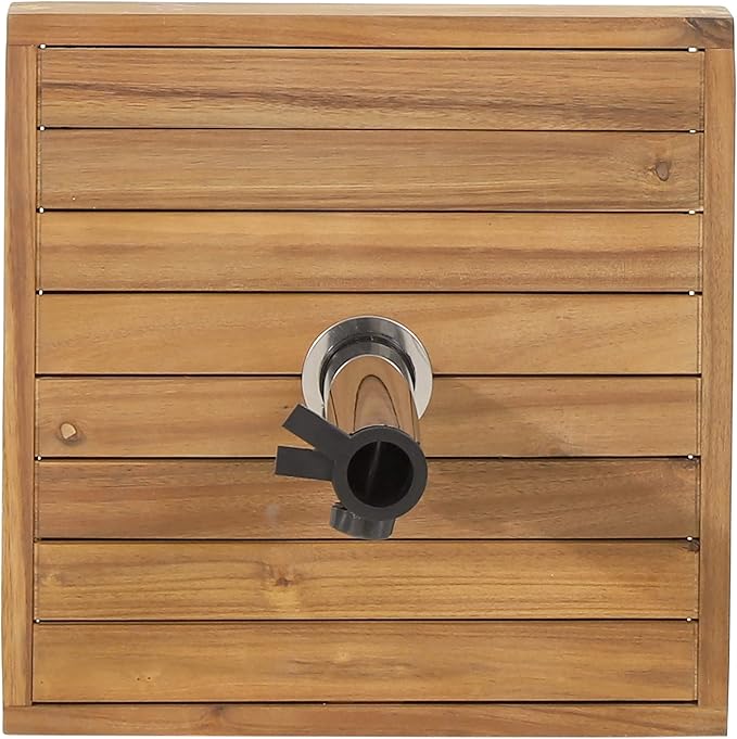 Durable Square Umbrella Stand - Fashionable Teak Appearance, Essential for Every Outdoor Living Space