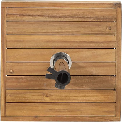 Durable Square Umbrella Stand - Fashionable Teak Appearance, Essential for Every Outdoor Living Space