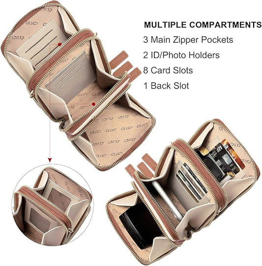 CLUCI Small Crossbody Bag for Women Leather Cellphone Shoulder Purses Fashion Travel Designer Wallet