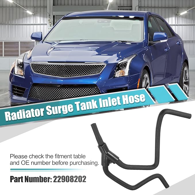 X AUTOHAUX Upper Radiator Surge Tank Inlet Hose Reservoir Hose 22908202 for Cadillac ATS CTS for Chevrolet Camaro 4 Cyl 2.0L 2013-2018 Engine Coolant Overflow Hose Recovery Tank Hose
