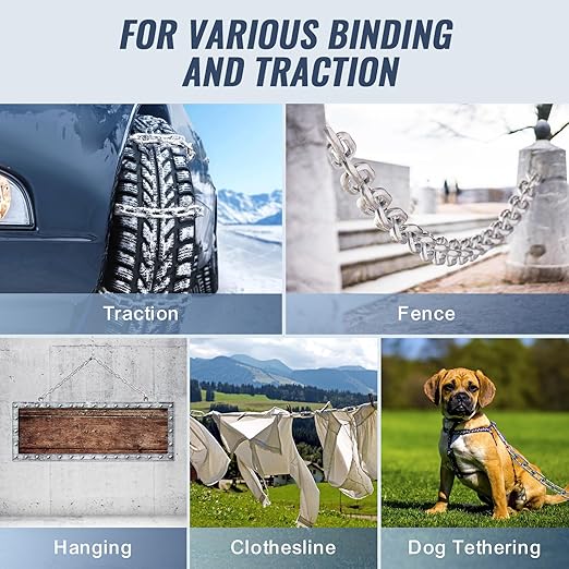 VEVOR Grade 30 Chain 3/16 Inch by 100Ft Length Grade 30 Proof Coil Chain Zinc Plated Grade 30 Chain for Towing Logging Agriculture and Guard Rails