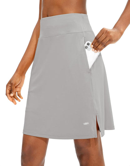 Viodia Women's 20" Knee Length Skorts Skirts UPF50+ Athletic Tennis Golf Skirt for Women Casual Summer Skirts.