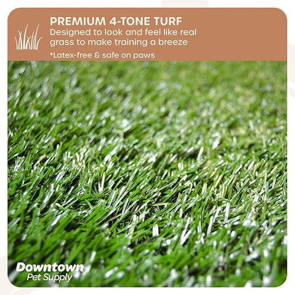 Downtown Pet Supply Replacement Dog Potty Grass, 16 x 20 - Washable Synthetic Grass Pad for Dogs, Suitable as Indoor or Outdoor Grass Pee Turf - Dog Housebreaking Supplies