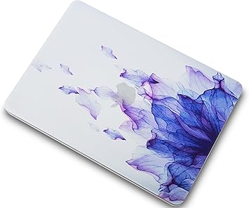 KECC Case Compatible with MacBook Air 13 inch Case 2022 2021 2020 Release A2337 M1 A2179 Retina Display  Touch ID Protective Plastic Hard Shell  Keyboard Cover  Sleeve (Purple Flower)