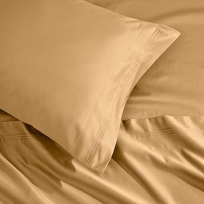 Superior 100 Egyptian Cotton 1500 Thread Count Oversized King Pillowcase Set Solid, Gold