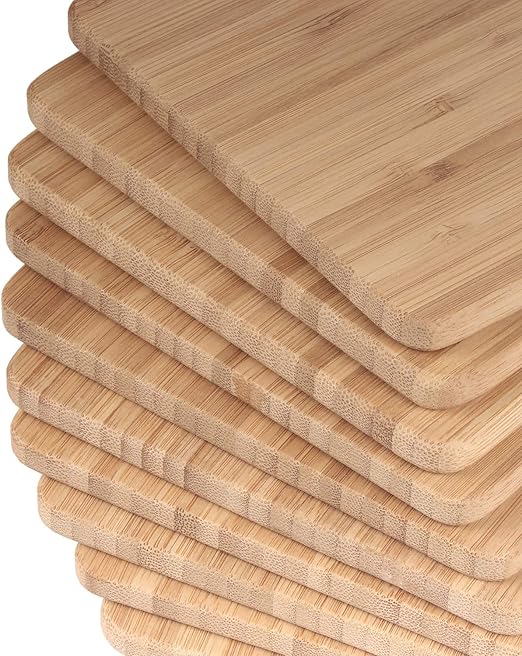 BambooMN Small Premium Bamboo Serving and Cutting Board, Charcuterie, Home and Everyday use - 7.9" x 5.5" x 0.4" - 1 pc