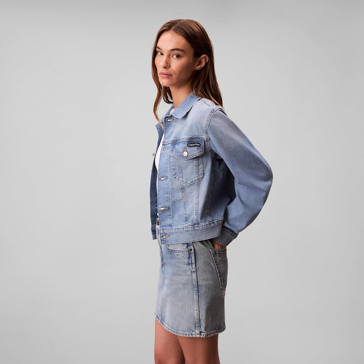 Calvin Klein Women's Classic Denim Trucker Jacket