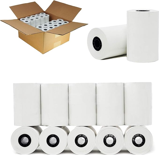 (10 Rolls) 3 18" x119' Cash Register Thermal POS Receipt Paper Roll 50 GSM BPA Free for First Data Fd100 Fd200 Fd300 Hypercom T77 - BuyRregisterRolls