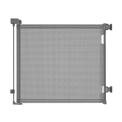 dearlomum Retractable Baby Gate,Mesh Baby Gate or Mesh Dog Gate,33" Tall,Extends up to 71" Wide,Child Safety Gate for Doorways,Stairs,Hallways,IndoorOutdoor(Grey,33"x71")