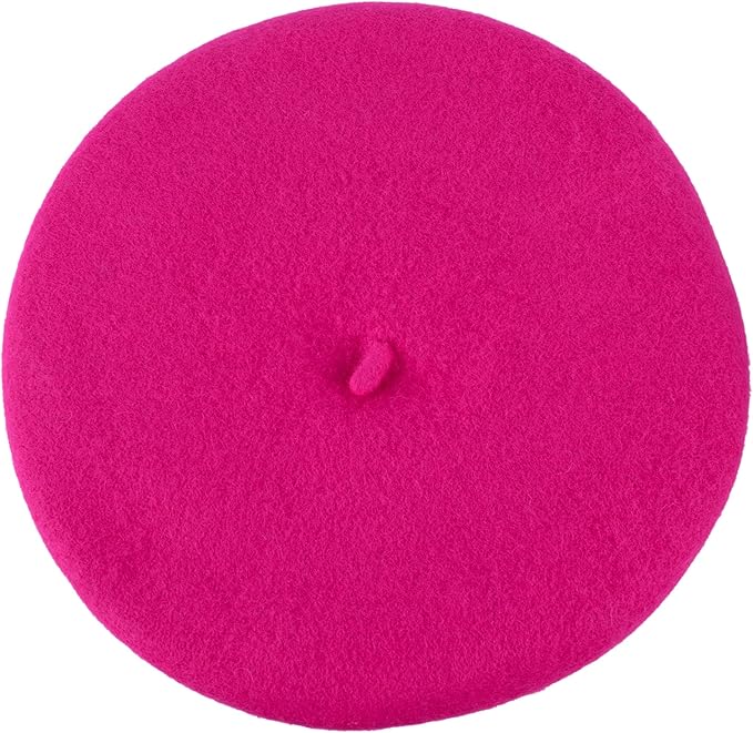 ZAKIRA Wool French Beret for Men and Women in Plain Colours