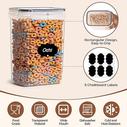 ComSaf Food Storage Containers with Lids Set of 3 (2L62oz) (1.4L42oz) (0.8L22oz), Airtight Food Storage Containers, Plastic Canisters Sets for Kitchen, Pantry Organizers for Sugar, Cereal and Snack