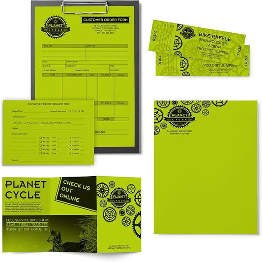 Neenah Astrobrights Bright Color Paper, 8 12in. x 11in., 24 Lb, FSC Certified, Terra Green, Ream Of 500 Sheets, 21588