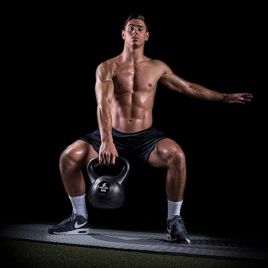 ProsourceFit Vinyl Plastic Kettlebell 15 lbs