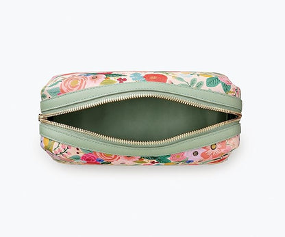 RIFLE PAPER CO. Garden Party Large Cosmetic Pouch for Storing Small Accessories, Includes Gold Zipper, Printed in Full Color with Stylized Pattern and Foil Stamped Logo
