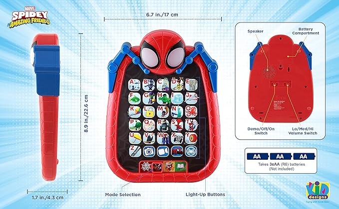eKids Spidey and His Amazing Friends Play and Learn Adventure Tablet