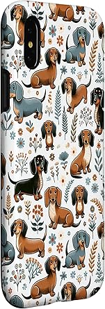 iPhone XXS Cute Dachshund Weiner Dog Lovers Pattern Case