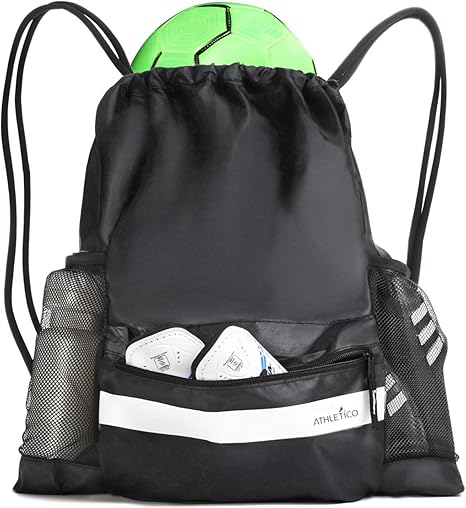 Athletico Drawstring Soccer Bag - Soccer Backpack For Boys or Girls Can Also Carry Basketball or Volleyball