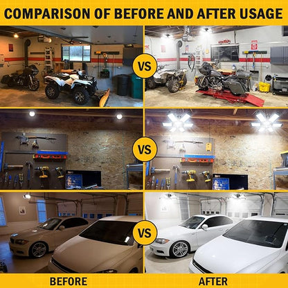 DEWALT LED Work Light for 20V Battery, 68W 6800LM Garage Flood and Ceiling Lights, Ideal for Car Repairs, Workshop, Camping